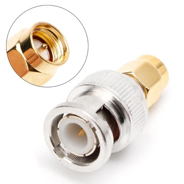 SMA-BNC-JJ RF Coaxial Coax Adapter SMA Male to BNC Male Plug