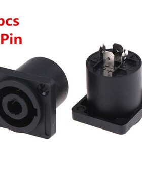 2pcs 4 Pin Speakon Female Jack Socket Connector Audio Loudsp