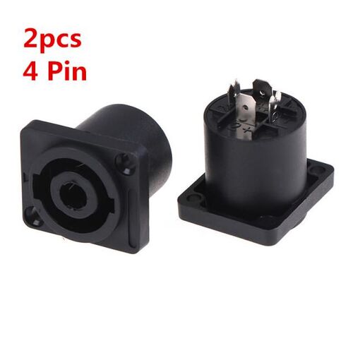 2pcs 4 Pin Speakon Female Jack Socket Connector Audio Loudsp
