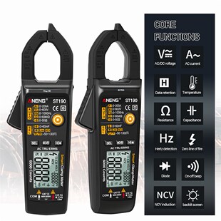 ST190 DC AC Automatic Current Clamp Meter LCD Digital Voltme