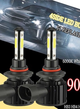 2pcs 6500K 9005 9006 H4 H11 Cars headlights LED Bulbs 8000LM