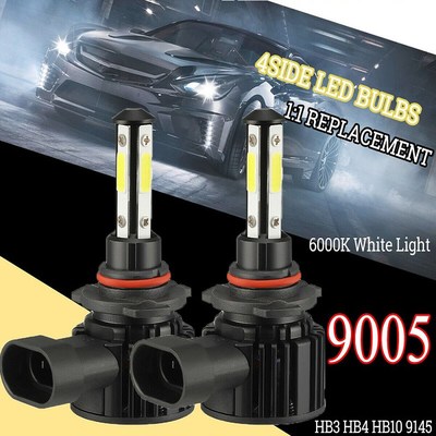 2pcs 6500K 9005 9006 H4 H11 Cars headlights LED Bulbs 8000LM