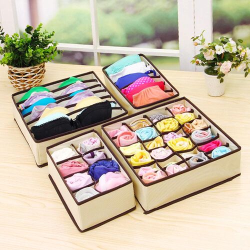 Socks Drawer Organiser Bedroom Wardrobe Space Saving Large C