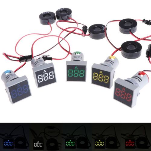 22MM 0-100A Digital Ammeter Current Meter Indicator Led Lamp