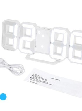 3D LED Clock Alarm USB Charge Electronic Digital Wall Clocks