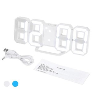 3D LED Clock Alarm USB Charge Electronic Digital Wall Clocks