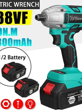 588vf 800N.M Brushless Cordless Electric Impact Wrench Power