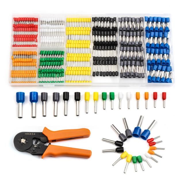 800Pcs Bootlace Cooper Ferrules Kit  Wire Copper Crimp Conne