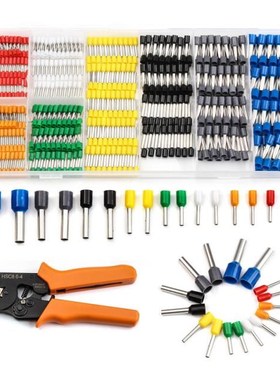 800Pcs Bootlace Cooper Ferrules Kit  Wire Copper Crimp Conne