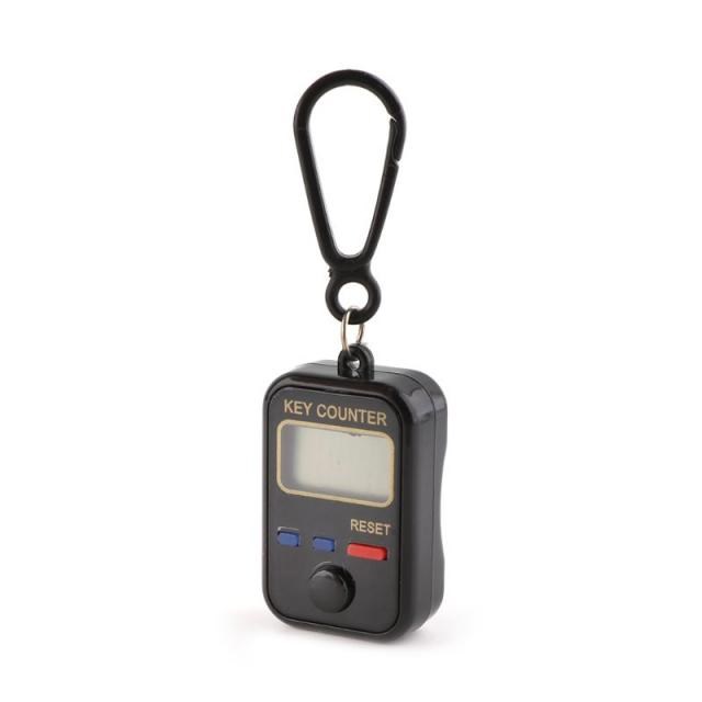 LCD Digit Electronic Tally Counter 0-99999 Keychain Finger C
