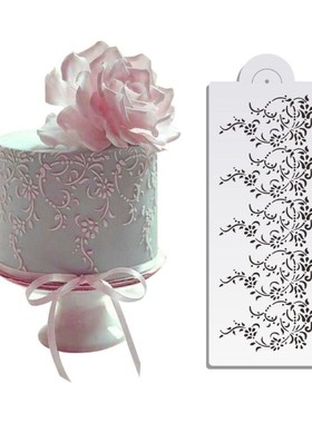 Flower Vine Lace Stencil Wedding Cake Design Plastic Templat