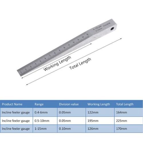 Taper Gauge Welding Feeler Wedge Gauge Hole Measure Tool 1-1