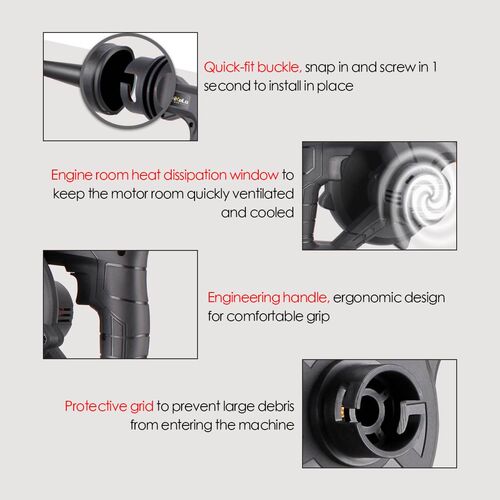 1200W Cordless Electric Air Blower Vacuum Cleannig Blower Le