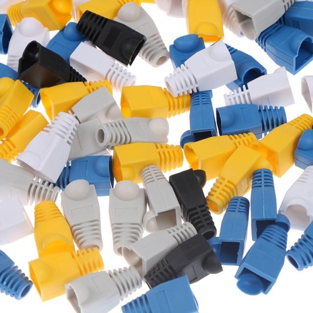 100Pcs Mixed Color CAT5E CAT6 RJ45 Ethernet Network Cable St