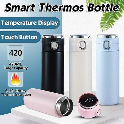 420ML Smart Thermos Stainless Steel Water Bottle LED Digital