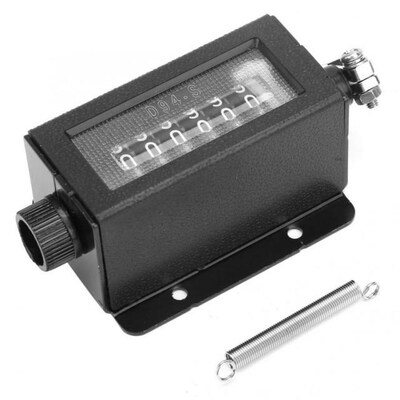 1 pcs D94-S 0-999999 6 Digit Punch Counter Resettable Mechan