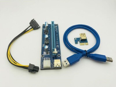 50PCS Golden VER009S USB 3.0 Cable LED Riser PCI-E PCI Expre