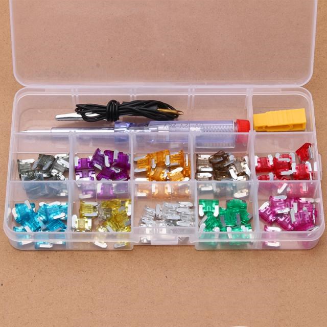 100PCS Zinc Mini Auto Car Blade Fuses Set Standard Automobil