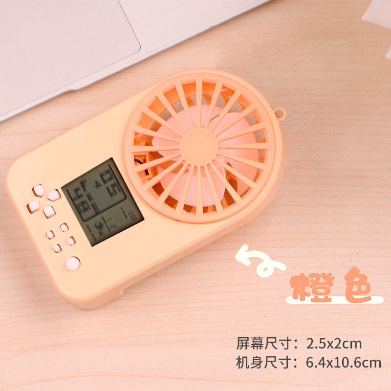 Mini Fan With Game Console Handheld Rechargable Cute Small C
