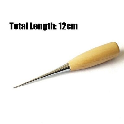Wooden Handle Awl Leather Canvas Punching Clicker Stitching