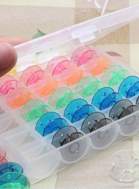 25Pcs/Set Empty Bobbins Sewing Machine Spools Colorful Plast
