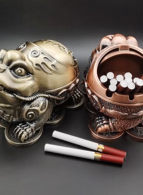 Golden Toad Ashtray Ornaments Home Living Room Decorations A