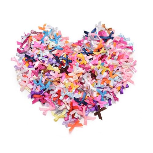 500pcs DIY Small Polyester Satin ribbon Bow tie Wedding Scra