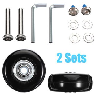 2 Sets Luggage Suitcase Replacement Wheels Roller Bearing Ha