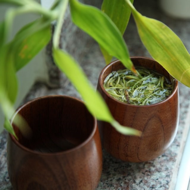 Green Tea Cup Japan Style Natural Jujube Wood Cup Primitive