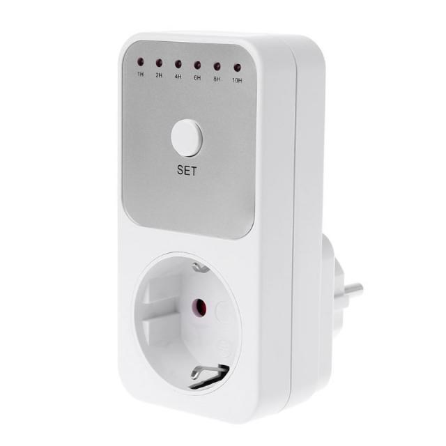 EU Plug Electricity Power Metering Socket 10Hr Timer Socket