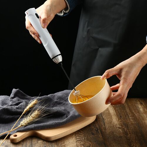 1pc Milk Drink Coffee Whisk Mixer Electric Egg Beater Frothe