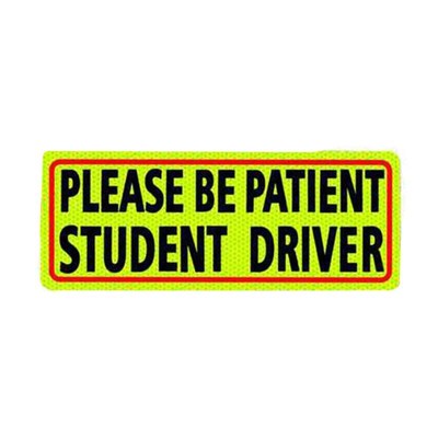 Please Be Patient Reusable Safety Caution Student Driver Mag