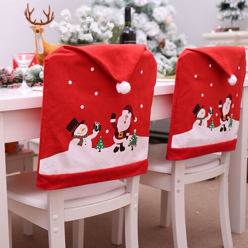 Christmas Chair Cover Dinner Table Hat Chair Back Covers Clo