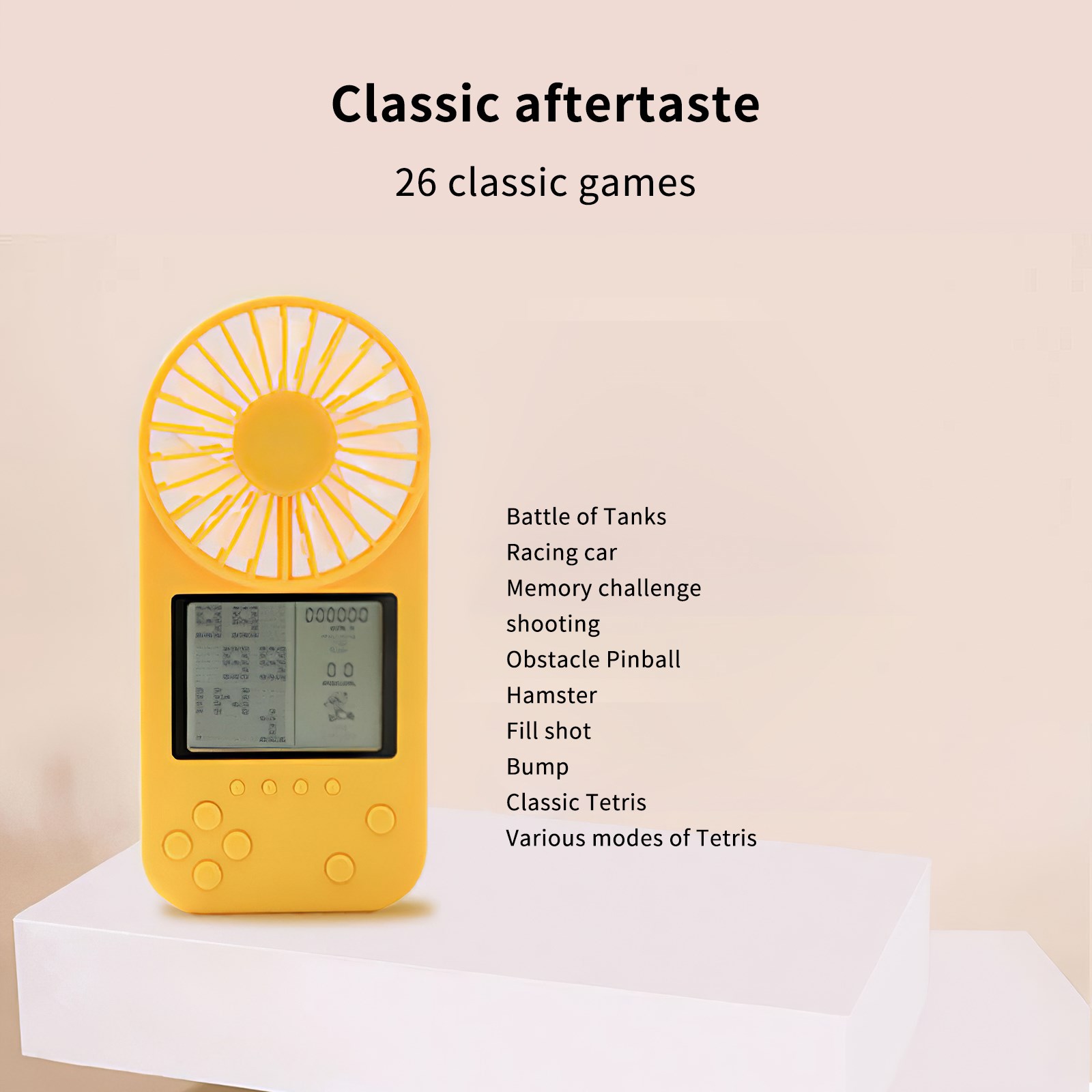 Mini Fan With Game Console Handheld Rechargable Cute Small C