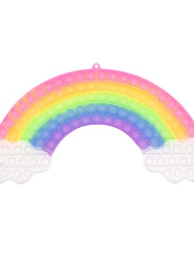 Finger Toy Silicone Push Bubble Flash Pink Cloud Reliver Str