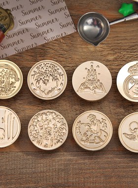 Vintage DIY Plant Seal Stamp Handcraft Mental Sealing Handma