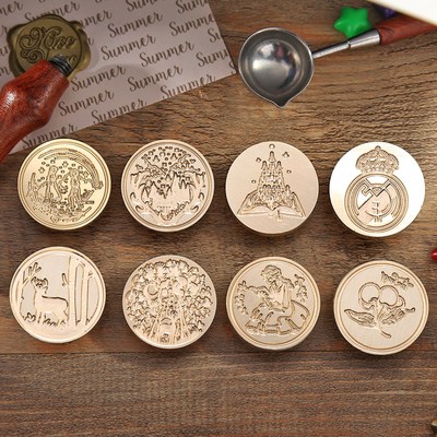 Vintage DIY Plant Seal Stamp Handcraft Mental Sealing Handma