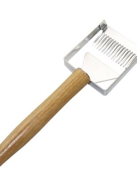 1 Pcs Uncapping Fork Iron Honeycomb Honey Scraper Wooden Han
