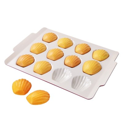 12 Cavity Shell Shape Cupcake Baking Pan Cookies Muffin Tray
