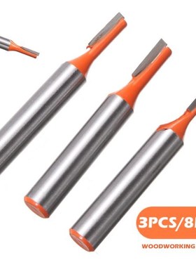 3pcs 3mm 4mm 5mm Milling Cutter 8mm Shank Groove Cutter Rout