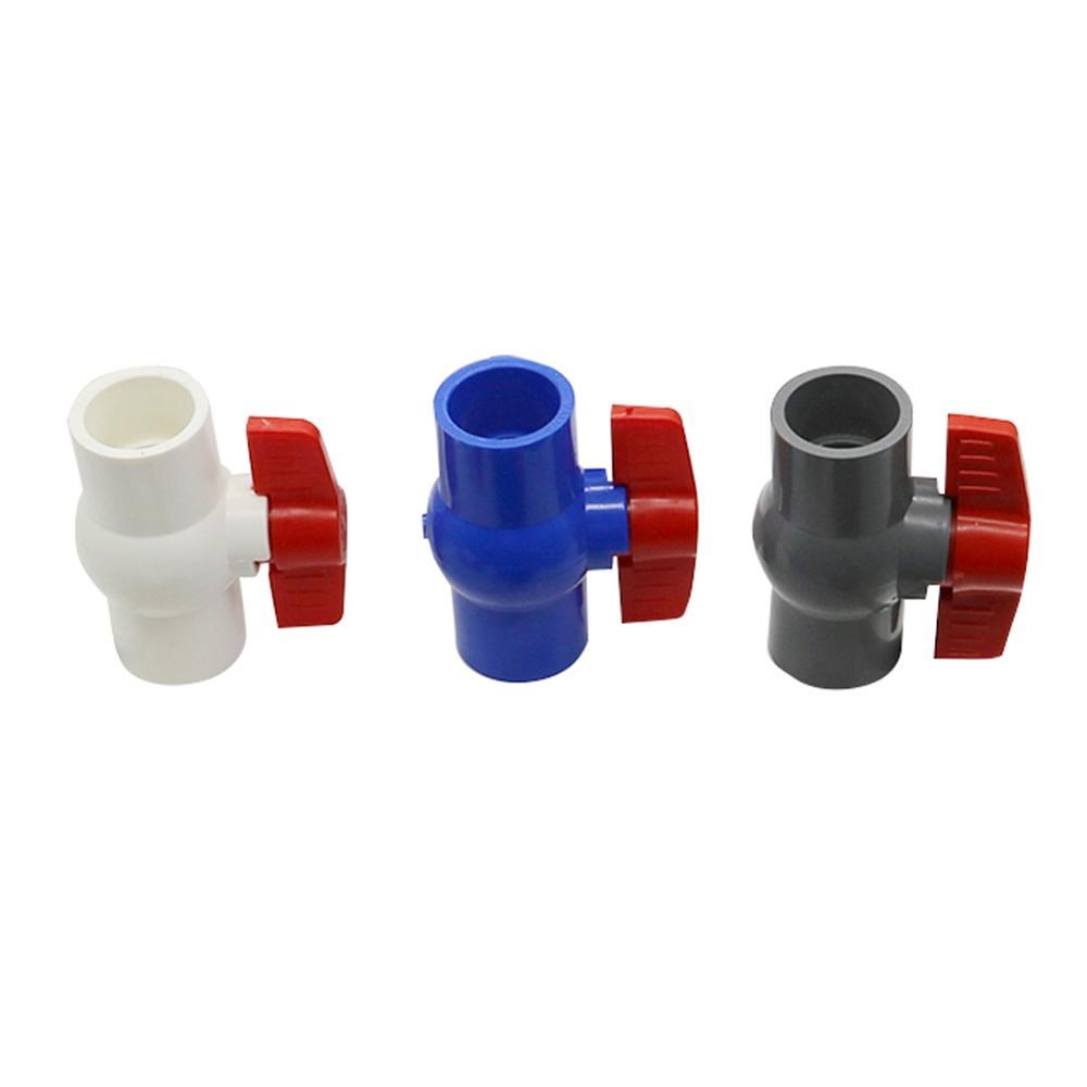 Water Supply White Blue Grey PVC Plastic Slip Ends Ball Valv