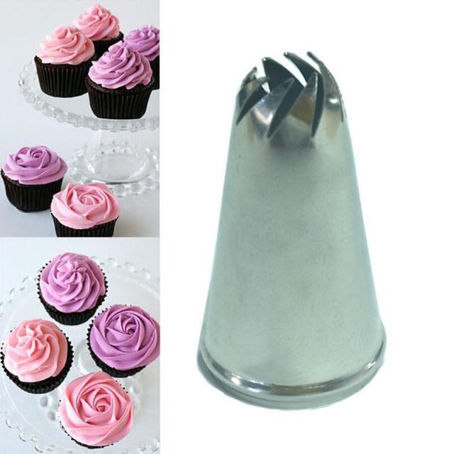Stainless Steel Drop Flower Tips Cake Nozzle Cupcake Sugar C