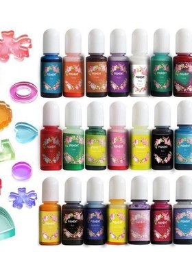 24 Colors Epoxy Pigment Translucent Liquid Resin Colorant Ea