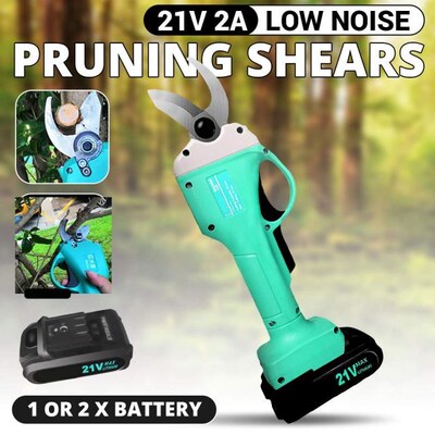 21V Cordless Pruner Lithium-ion Pruning Shear Efficient Frui