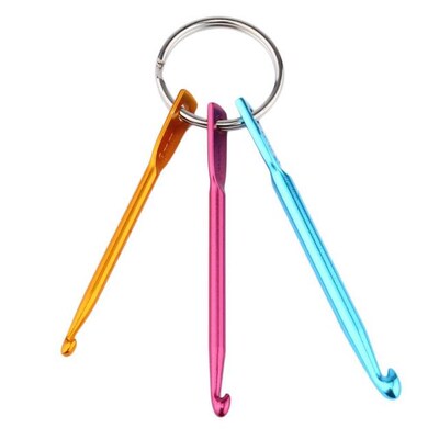 3.0/4.0/5.0mm Key chain with Crochet Hooks Handmade Aluminum