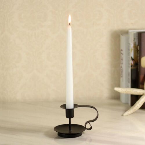 1pc Anti rust Retro Iron Candelabrum Taper Candle Holder Can