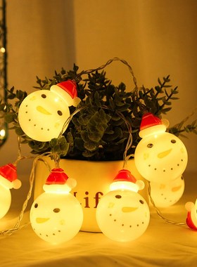 2/6M LED Christmas Decoration Room String Lights Cute Snowma