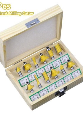 12Pcs 8mm Shank Woodworking Router Bit Set Carbide Milling C