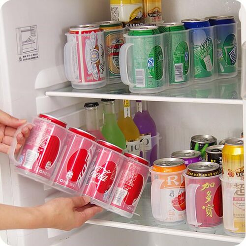4 Holes Beer Soda Drink Can Organizer Fridge Drink Bottle Ho