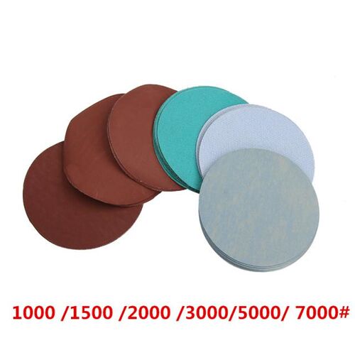 30Pcs 125mm /5'' Inches 1000 - 7000 Grit Sanding Discs Hook